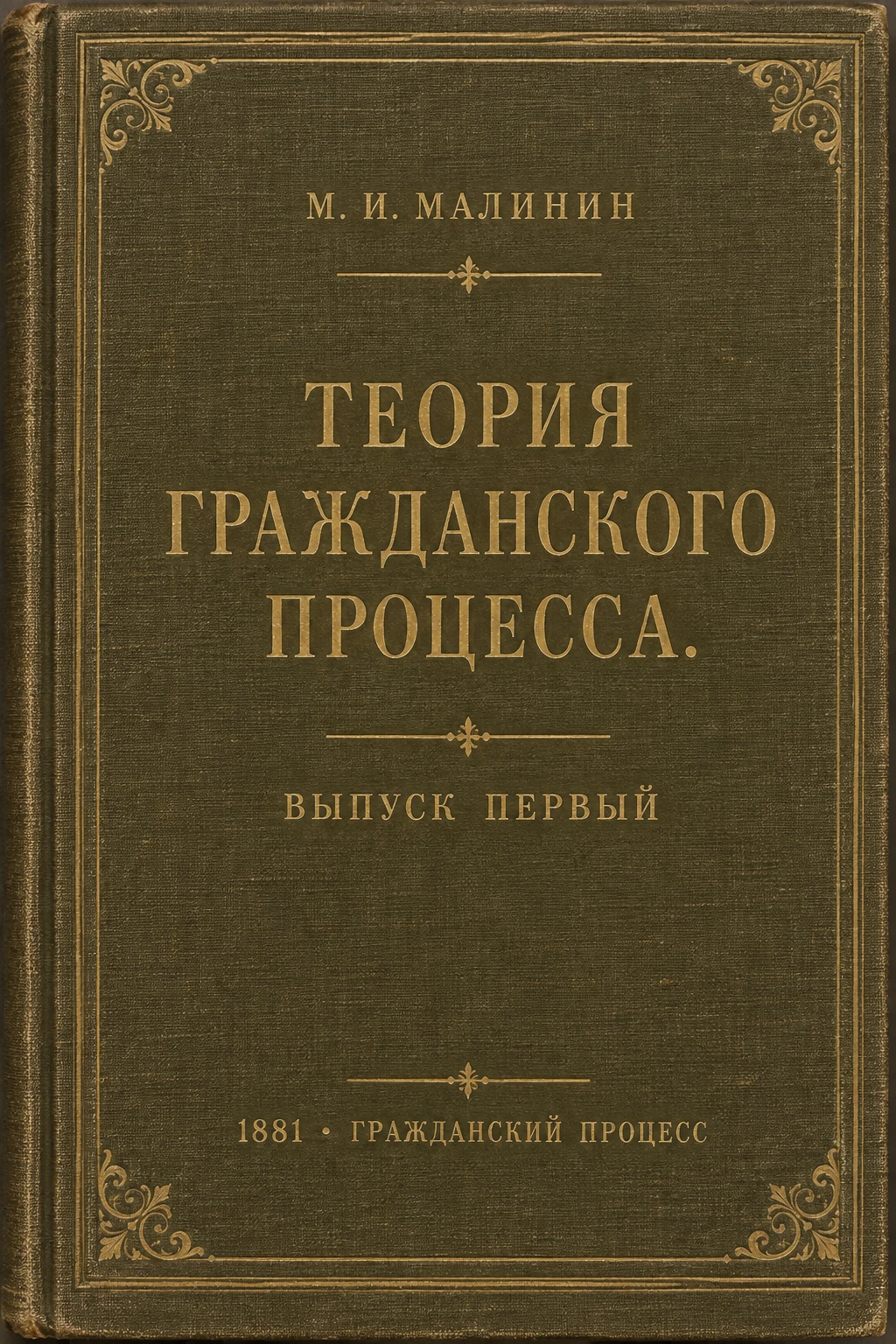 Обложка книги «Теория гражданского процесса. Выпуск первый»