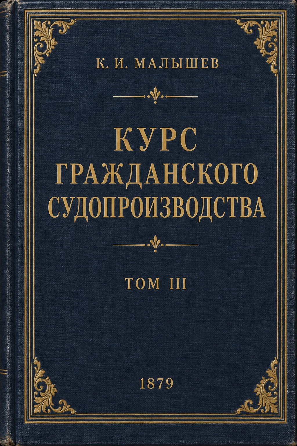 Обложка книги «Курс гражданского судопроизводства. Том III»